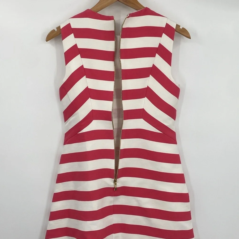 Kate Spade Kite Sicily Dress Womens Size 4 Pink White Stripes Lined‎ Sleeveless